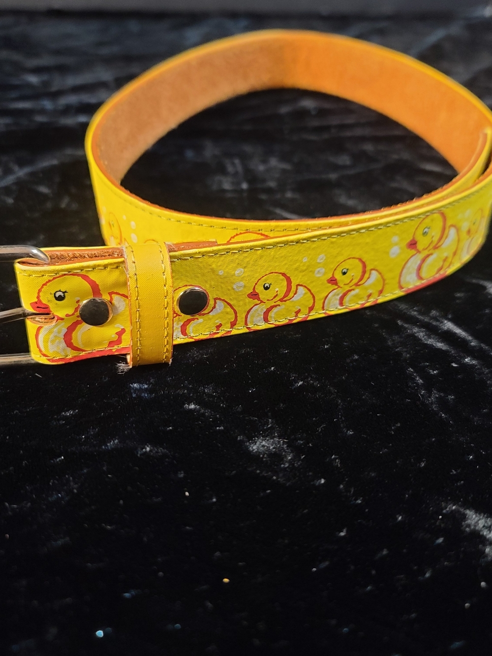Kids Yellow Rubber Duck Print Belt